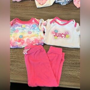 Juicy couture 3 piece set babygirl 18month